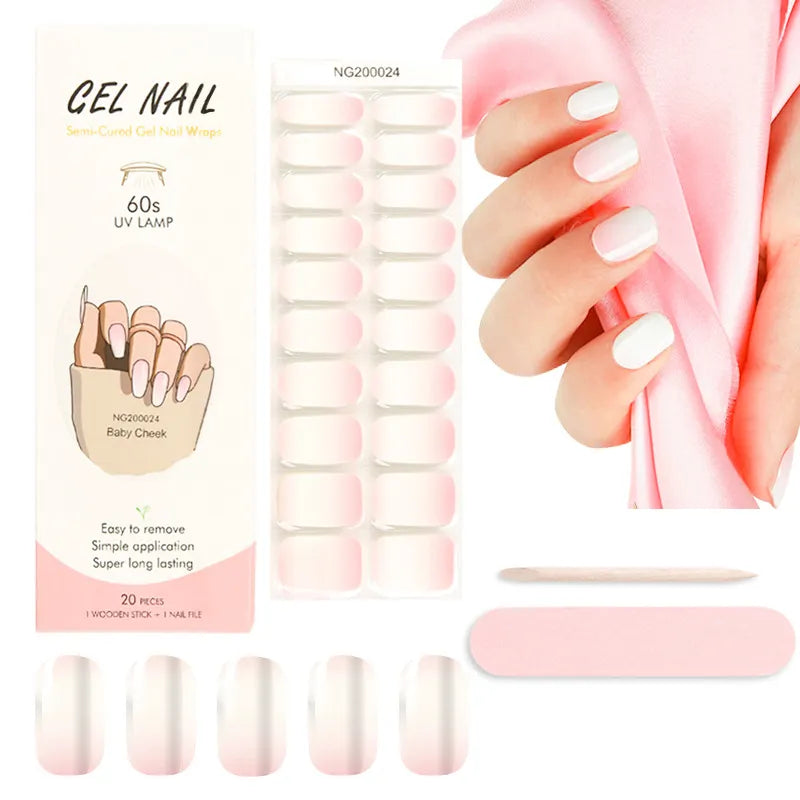 Unhas adesivas gel Glamour +( Cabine uv de brinde)