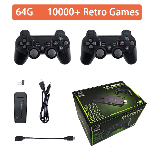 GAME STICK   Retro   - + 2 controles sem fio e 10 mil Jogos  ( Frete grátis somente hoje )