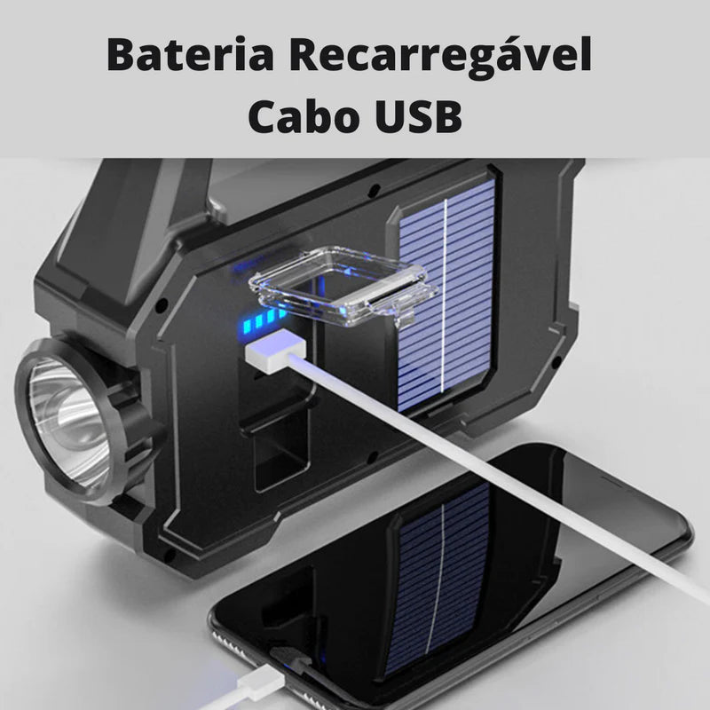 Lanterna FlashCharge - LED e tecnologia de carregamento solar