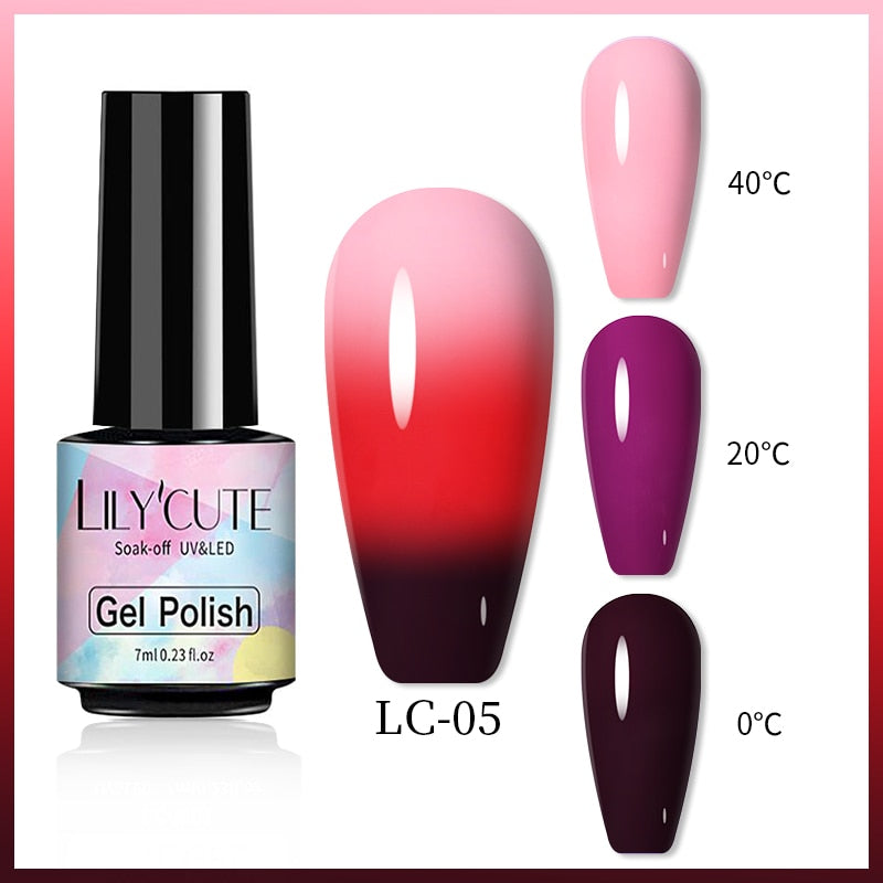 Esmalte Em Gel Térmico Muda De Cor -LILYCUTE