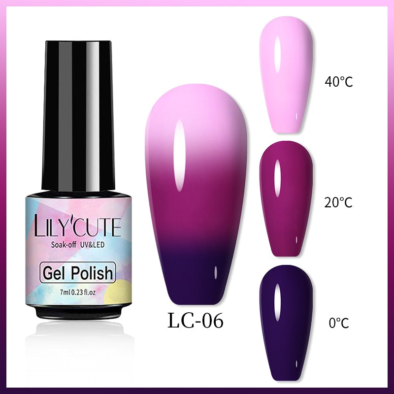 Esmalte Em Gel Térmico Muda De Cor -LILYCUTE